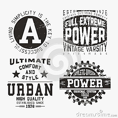 Vntage stamp set Vector Illustration