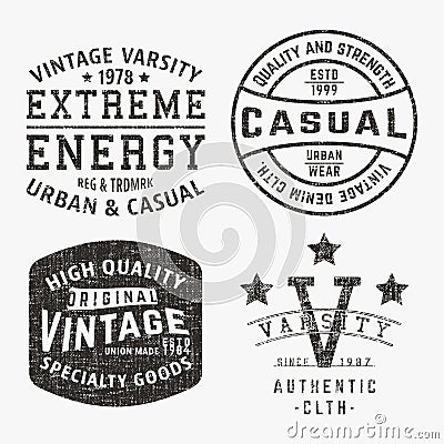 Vntage stamp set Vector Illustration