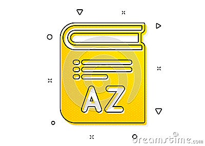 Vocabulary icon. Book glossary sign. Vector Vector Illustration