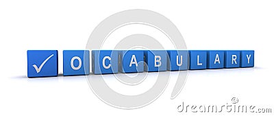 Vocabulary sign Stock Photo