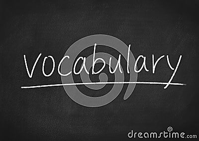 Vocabulary Stock Photo