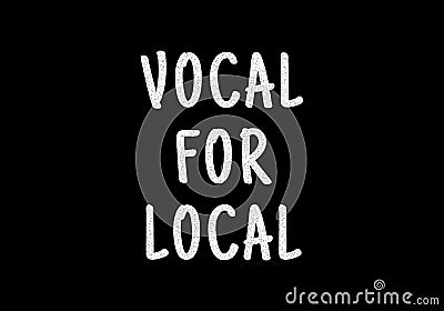 Vocal for local handwriting on black chalkboar Stock Photo