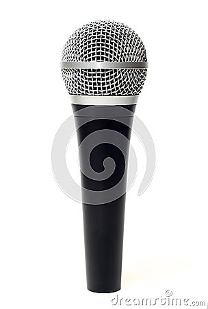 Vocal microphone close up isolated Stock Photo