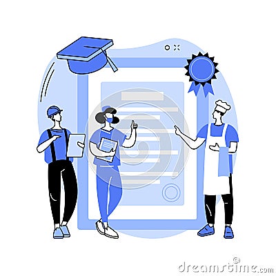 Vocational education abstract concept vector illustration. Vector Illustration