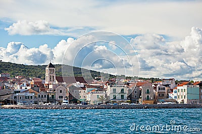 Vodice is a small town on the Adriatic coast in Croatia Stock Photo