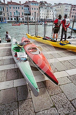 Vogalonga, Venice Italy. Editorial Stock Photo