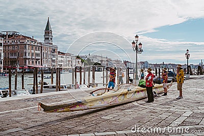 Vogalonga, Venice Italy. Editorial Stock Photo