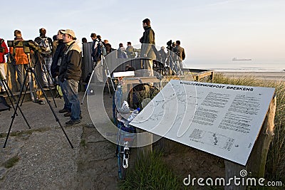 Vogelaars, Birdwatchers Editorial Stock Photo