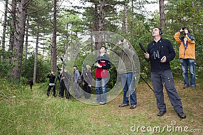 Vogelaars, Birdwatchers Editorial Stock Photo