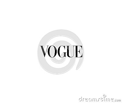 Vogue Clamp logo editorial illustrative on white background Editorial Stock Photo