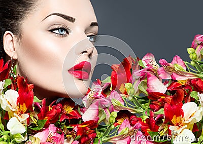 Vogue style woman portrait Stock Photo