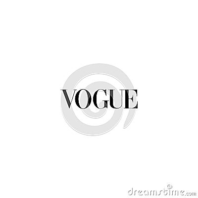 Vogue on white background editorial illustrative Editorial Stock Photo