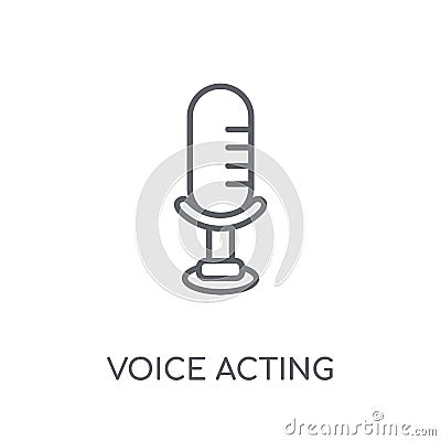 voice acting linear icon. Modern outline voice acting logo conce Vector Illustration