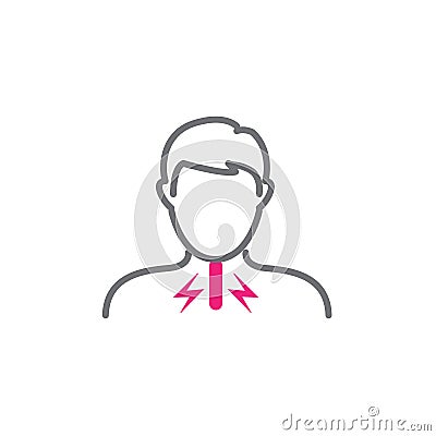 Vocal cord icon with person image vector illustration Vector Illustration