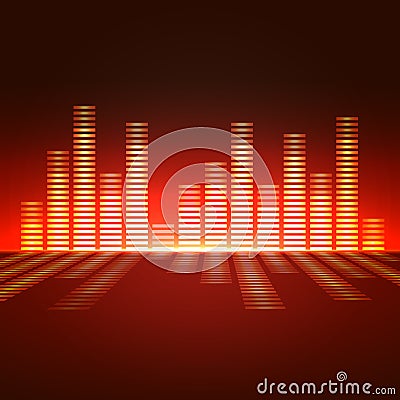 Voice-frequency equalizer. Vector Illustration