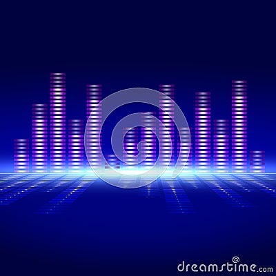 Voice-frequency equalizer. Stock Photo