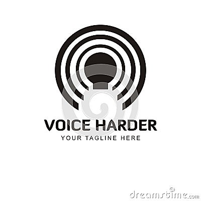 Voice Harder Logo design Inspiration Vector Illustration