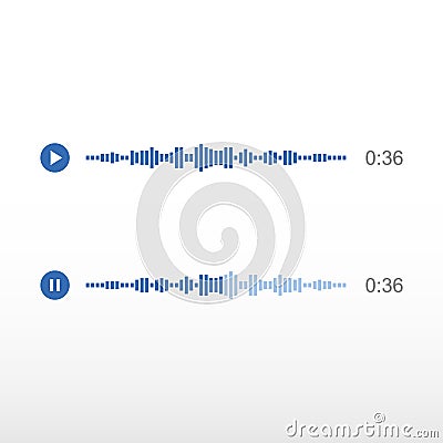 Voice message icons, modern sms. Vector Illustration