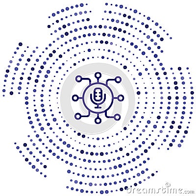 voice microphone vector icon. voice microphone editable stroke. voice microphone linear symbol for use on web and mobile apps, Vector Illustration