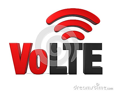 Voice over LTE Sign Isolated Stock Photo