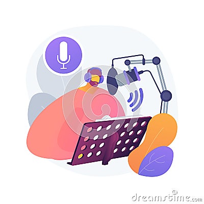 Voice over services abstract concept vector illustration. Vector Illustration