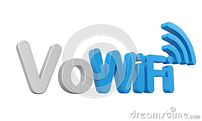 Voice over WiFi Sign Isolated Stock Photo