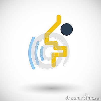 Voice recognition button. Vector Illustration