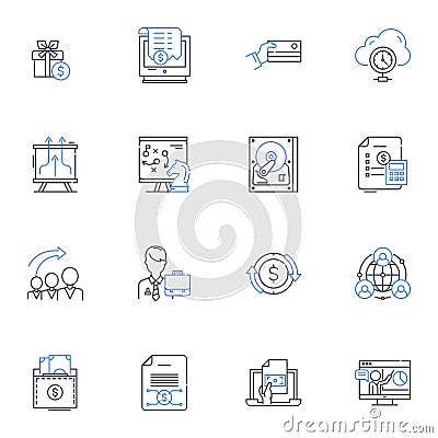 Voice recognition line icons collection. Speech, Recognition, Command, Dictate, Vocal, Sound, Utterance vector and Vector Illustration