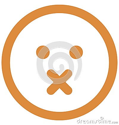 voice less, speechless Vector Isolated Icon which can easily modify or edit Vector Illustration