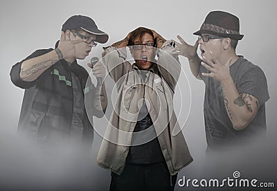 Voices in my head Stock Photo