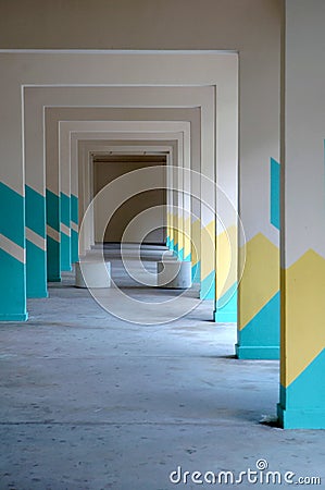 Void Deck under Government Housing in Singapore Stock Photo
