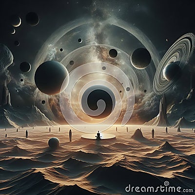 Void Space a space that appears empty or devoid of visible obj Stock Photo