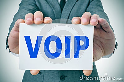 VOIP, Voice Over Internet Protocol Stock Photo