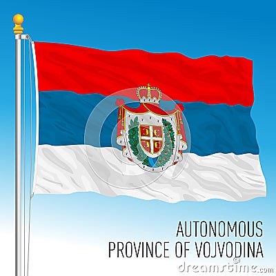 Vojvodina official regional flag, Serbia Vector Illustration