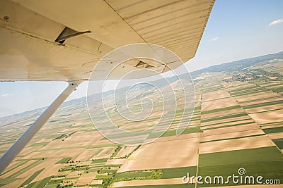 Vojvodina`s land from sky Stock Photo