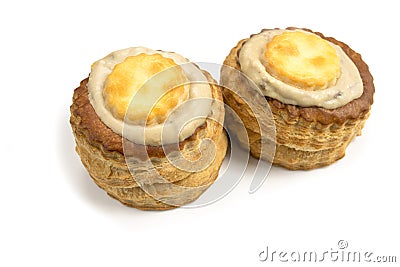Vol au vent on a white background Stock Photo