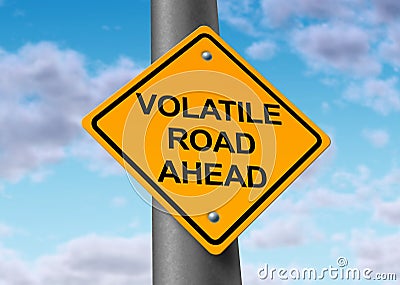 Volatile road ahead Stock Photo
