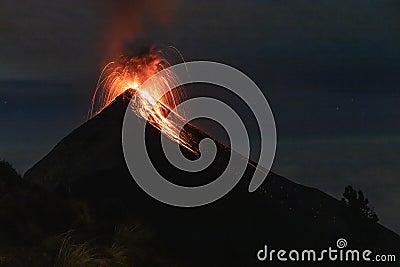 Volcan Fuego Eruption Stock Photo