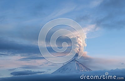 Volcanic ash on top of a volcano Stock Photo