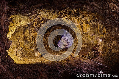 Volcanic caves in Sao Vicente - Madeira Portugal Stock Photo