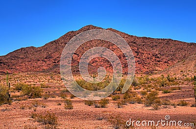 Volcanic desert mountain Stock Photo