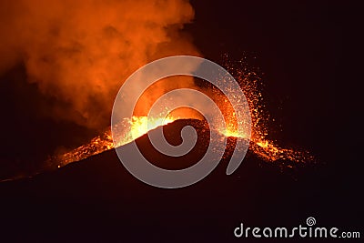 Volcanic eruption Stock Photo