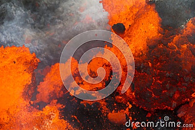 Volcanic fire Stock Photo