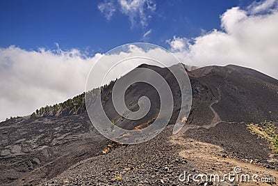 Volcanic landscape on La Palma Stock Photo