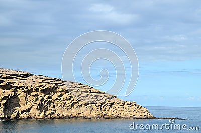 Volcanic Rock Basaltic Formation in Gran Canaria Stock Photo