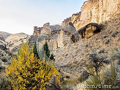 Rocky canyon cliffs Stock Photo