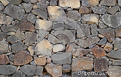 Volcanic rock wall Stock Photo