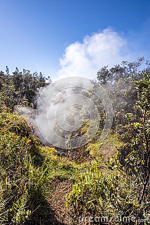 Volcanic Steam Vent in Hawaii Stock Photo