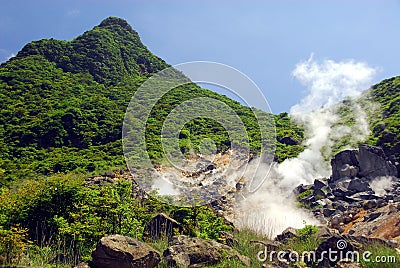 Volcanic zone Stock Photo