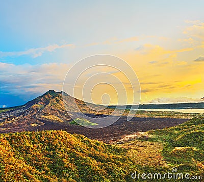 Volcano Batur Stock Photo